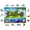 WOODEN CITY Drevené puzzle Exotický ostrov pokladov 2v1, 200 dielikov EKO