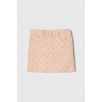 Guess dievčenská rifľová sukňa mini rovný strih J3YD05.WE620.9BYX ružová
