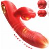 SuperLove 4in1 Licking & Biting Thrusting Rabbit Vibrator Red
