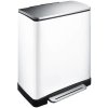 Pedálový odpadkový kôš E-cube na separovaný odpad 28+18 l EKO biely