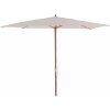 Design-Shop Slnečník Florida Ø 3m polyester/drevo – krémová