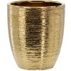Keramický obal na kvetináč 20 × 20 × 22 cm zlatý