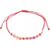 Náramok shamballa brúsené korálky s AB efektom - 1 ks 1 červená AB
