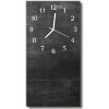 Sklenené hodiny vertikálne Šedý asfaltový grafit 30x60 cm