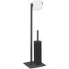 Wenko | WENKO 71556800 - WC súprava RECCO 20x71,5 cm čierna | WE0178