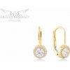 Lillian Vassago Zlaté patentové náušnice zdobené žiarivými zirkónmi LLV06-GER274