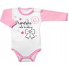 Baby Nellys Body dlhý rukáv s vtipným textom Trenérka celé rodiny