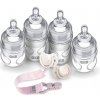 LOVI Newborn Starter Set 0 m+ cumlík na fľašu 2 ks + 3 m+ cumlík na fľašu 2 ks + 0-2 m cumlík 2 ks + LOVI Medical+ dojčenská fľaša 2x150 ml + LOVI Medical+ dojčenská fľaša 2x250 ml + LOVI Baby Shower