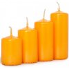 Adventné postupné sviečky v metalickej oranžovej 4 ks
