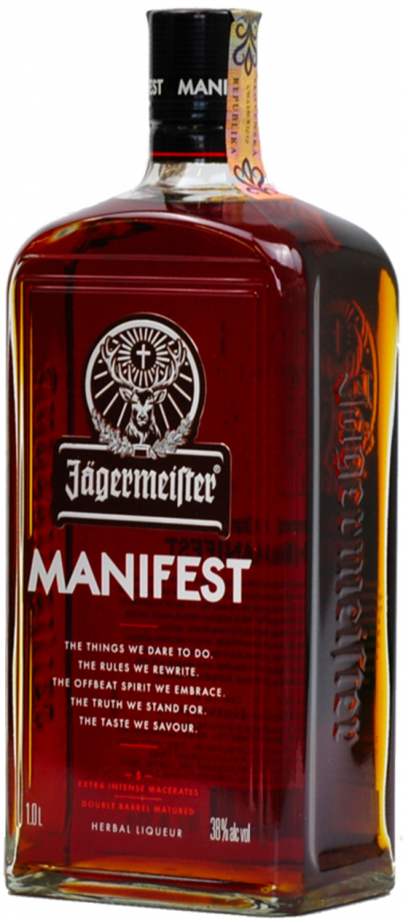 Jägermeister Manifest 38% 1 l (čistá fľaša)