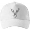 Geometria - Veľký jeleň - Šiltovka so zahnutým šiltom a mosaznou sponou - Univerzálna veľkosť ( Biela )