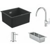 Súprava granitový drez Grohe K700 31653AP0, kuchynská batéria Grohe Bauloop 31368001, 40852SD0, 40535000