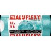 ALUFIX Vrecia na odpadky zaťahovacie LDPE parfumované 35 l 15 ks 20µm Aluflexy tyrkysové