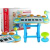mamido Detský keyboard s mikrofónom a stolčekom modrý