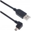 AppleMix Nabíjací kábel USB-A / Mini USB-B - 10 cm - čierny