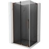 Mexen Velar L, sprchový kút s posuvnými dverami 100 x 90 cm, 8mm šedé sklo, ružové zlato, 871-100-090-43-60