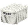 Košík Curver® STYLE2 LID S, krémový, 29x20x14 cm, s vekom