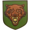 WARAGOD 3D Wolf PVC nášivka, farebná