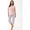 Dámske bavlnené pyžamo Luna 343 3XL - Fialová / 3XL