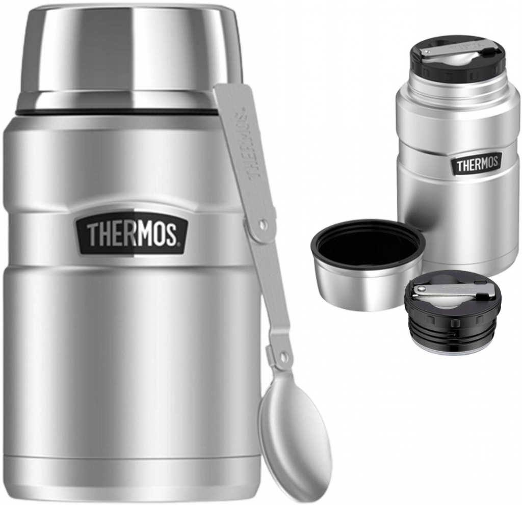 Thermos Style Termoska na jedlo sa skladateľná lyžicou a šálkou 0,71 l