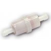 Benzínový filter plast guľatý, pripojenie 6mm - biela