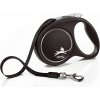 Flexi Black Design vodítko M do 25kg, 5m popruh – čierne