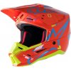 ALPINESTARS prilba S-M5 ACTION, ALPINESTARS (oranžová/žlutá fluo/světle modrá) - XL