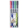 Staedtler Lumocolor permanent M DRY SAFE 317 WP4 permanentný popisovač červená, modrá, zelená, čierna Vodotesné: áno; 317 WP4