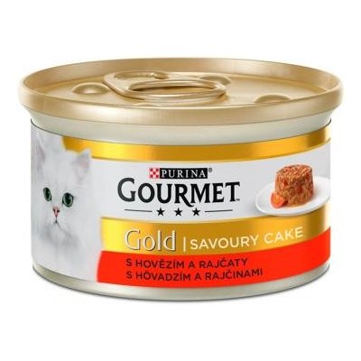 Gourmet Gold cat Savoury Cake s hovädziem a rajčaty 85 g