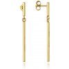 MINET Moderní zlaté náušnice tyčky Au 585/1000