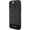 Obal Guess PU 4G Stripe MagSafe Apple iPhone 15 Pro Max GUHMP15XG4GLGR Black