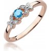 Blink-Blink Diamantový prsteň z ružového zlata s Topásom 2306RToDB