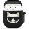 Karl Lagerfeld Silikónový obal pre Apple AirPods Pro KLACAPSILGLBK