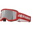 Brýle VISION 3 WORDMARK, ALPINESTARS (červená, zrcadlové stříbrné plexi) 2025