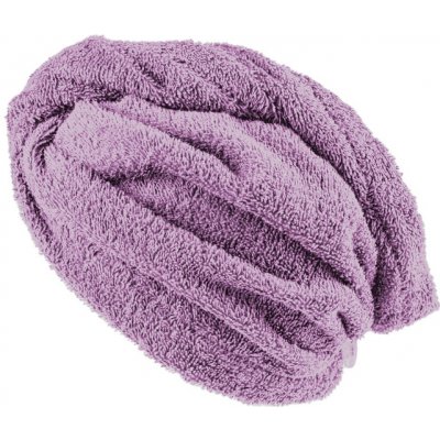 XPOSE® Froté turban na vlasy VERONA - tmavo levanduľový 30x75 cm, Froté