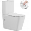 CERANO - WC kombi Bruno, Rimless + Slim/UF sedátko - spodný/zadný odpad - biela lesklá - 64x36 cm