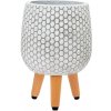 J54 OBAL NA NOŽIČKÁCH MIA ANTIK BIELA 40H58CM L
