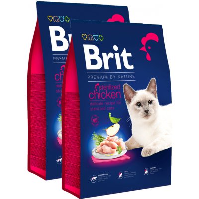 Brit Premium Cat by Nature Sterilized Chicken 2 x 8 kg