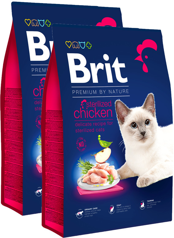 Brit Premium Cat by Nature Sterilized Chicken 2 x 8 kg