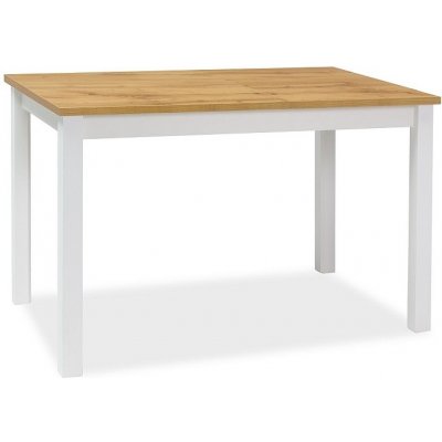 Signal ADAM jedálenský stôl 100x60 cm, dub Wotan / biela matná