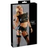 Cottelli Bondage - reťazové spodné prádlo set (čierne) - XL