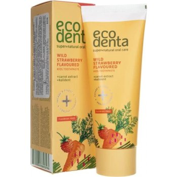 Ecodenta Kids zubná pasta pre deti s vôňou lesný jahôd a extraktom z mrkvy 75 ml