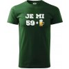 Je mi 60 pivo - Klasické pánske tričko vyššej gramáže - 4XL ( Fľaškovozelená )