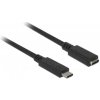 Delock USB kábel USB 3.2 Gen1 USB-C ® zástrčka, USB-C ® zásuvka 2.00 m čierna 85542; 85542