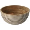 Orion Miska z mangového dreva s bielymi pruhmi - 24 cm