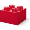 LEGO Úložný BOX Priehľadný Červený 4-dielny 25 cm 40090804