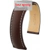Tmavo hnedý kožený remienok Hirsch Speed 07502411-2 (Teľacina) Hirsch Selection 21 mm (spona 18 mm)