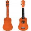 Drevené ukulele gitara pre deti, 4 nylonové struny hnedá