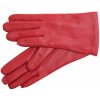 Špongr dámske kožené rukavice Vega s kašmírovou podšívkou červené