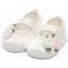 Dojčenské saténové capačky New Baby Ivory Flowers 6-12 m, veľ. 6-12 m